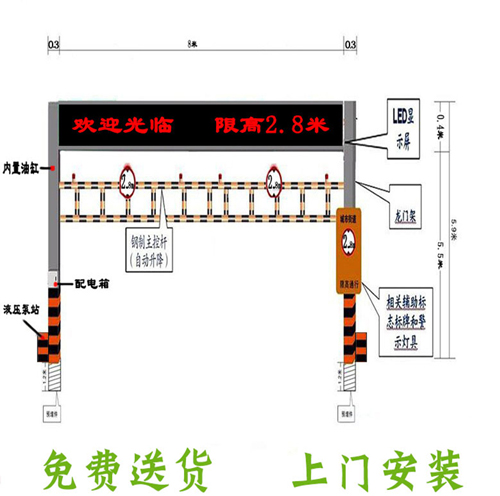 智能电动升降限高架