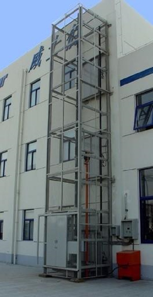 双体导轨链条升降货梯